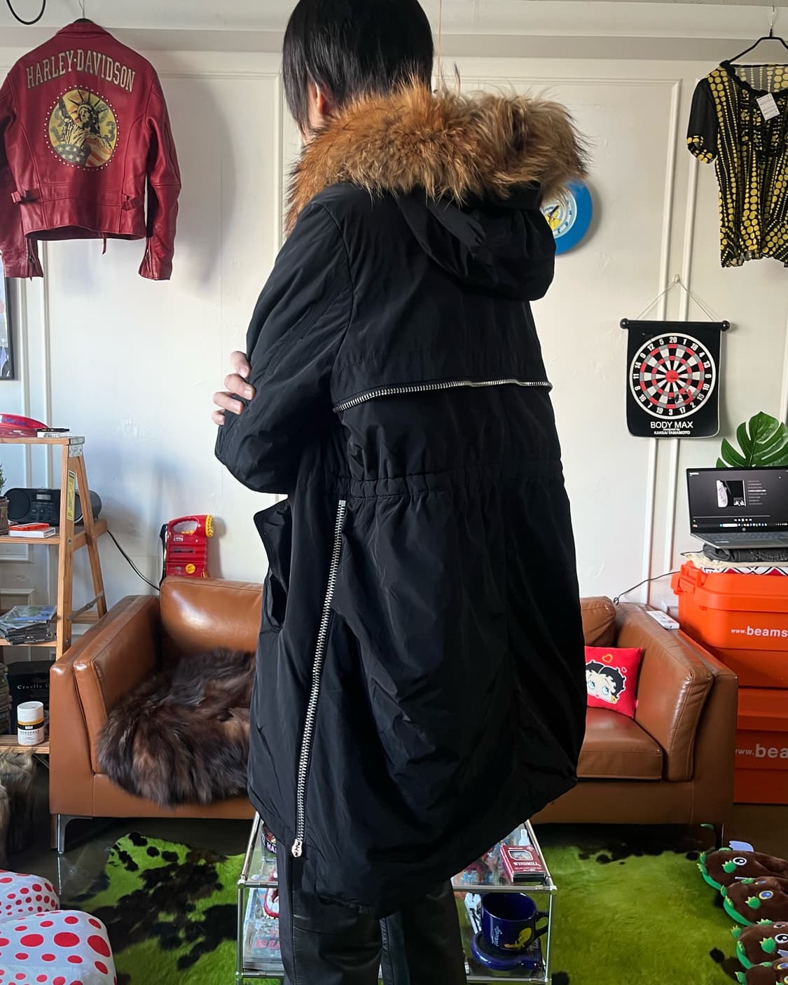 J.S New York Big Raccoon Fur Hood Parka 상품이미지9