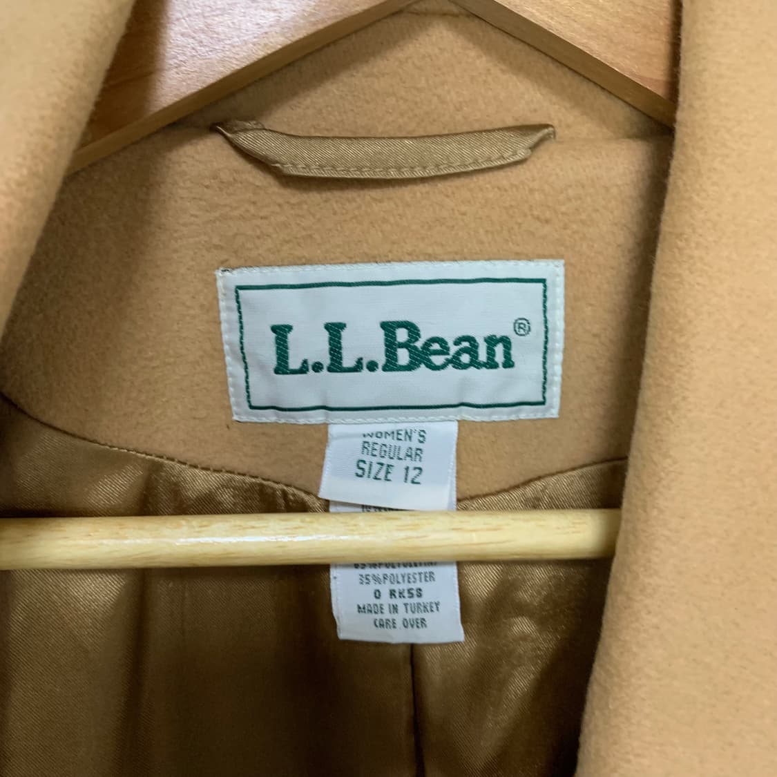 L.L.Bean 엘엘빈 카멜 더블 코트 빈티지 여성 상품이미지7
