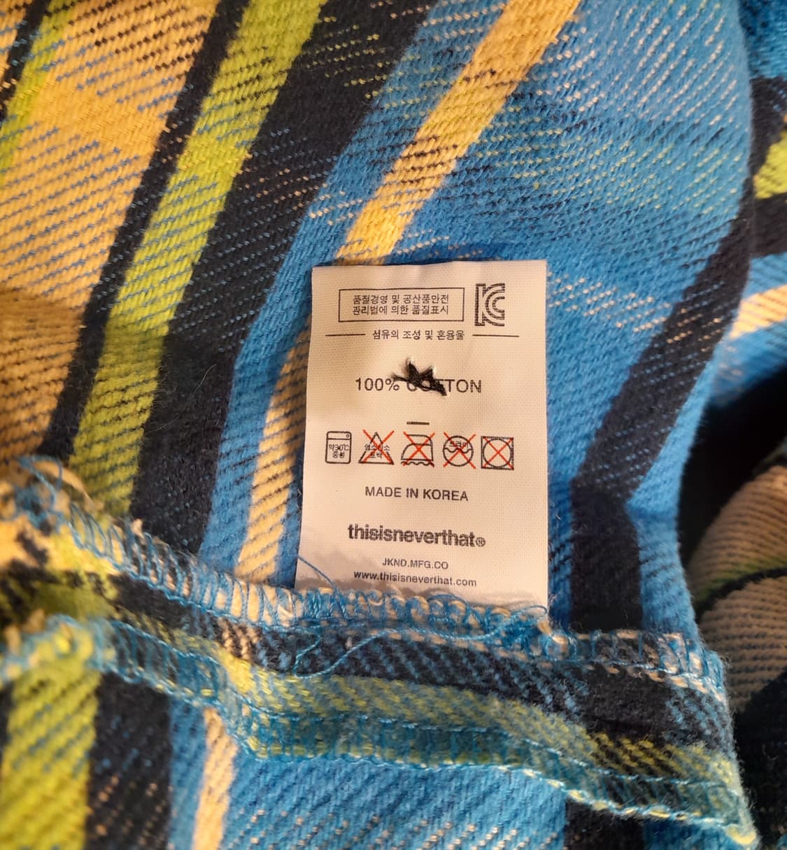 💥디스이즈네버댓 자수 체크셔츠 (S) 
 상품이미지9