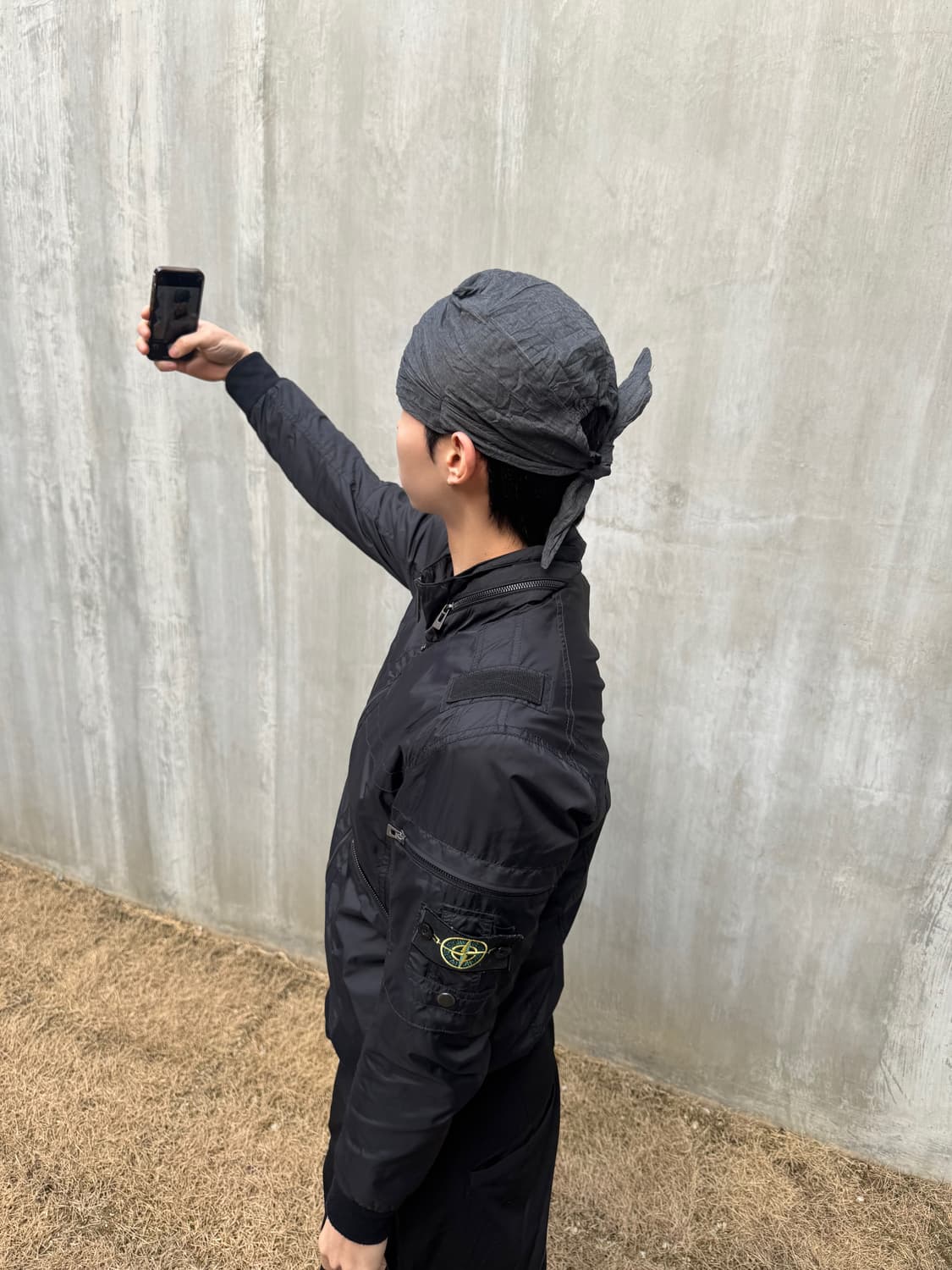 남여공용 링클 베이직 듀렉 헤어두건 비니  상품이미지3