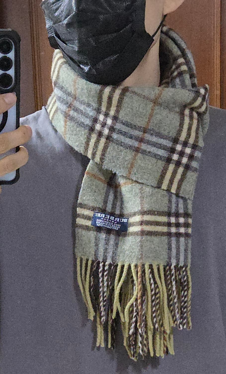 (착샷) 버버리 캐시미어 머플러 노바체크 상품이미지8