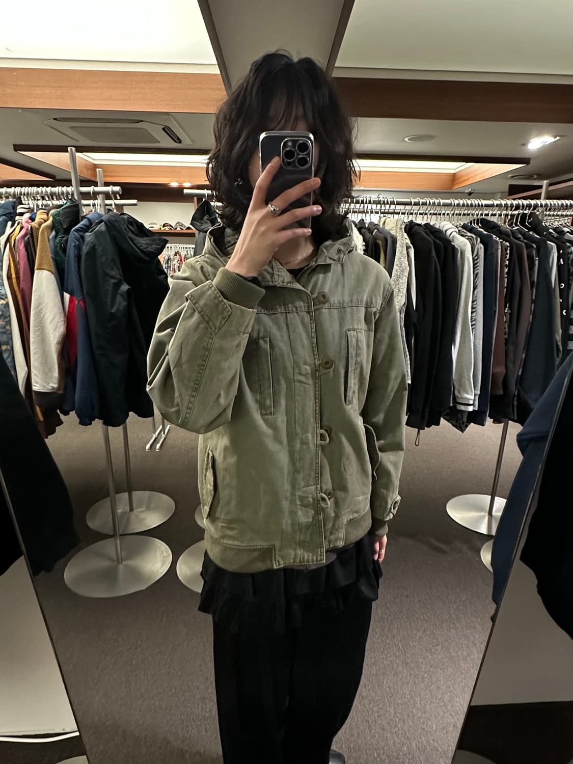 M)Rapidly 빈티지 Quilted lining 후드 야상 자켓 상품이미지1