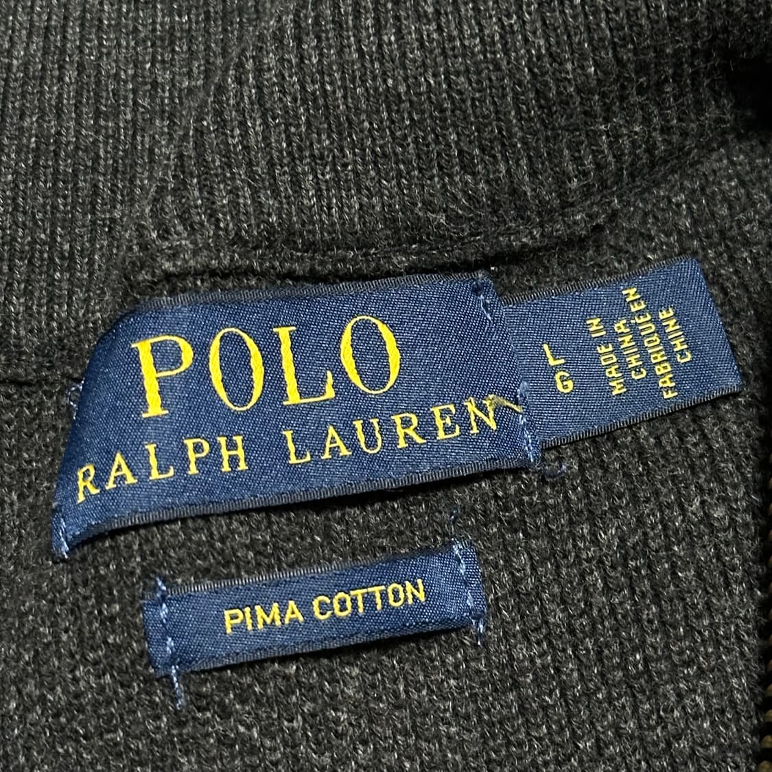 L 폴로랄프로렌 그레이 포니 챠콜 반집업 니트 상품이미지4