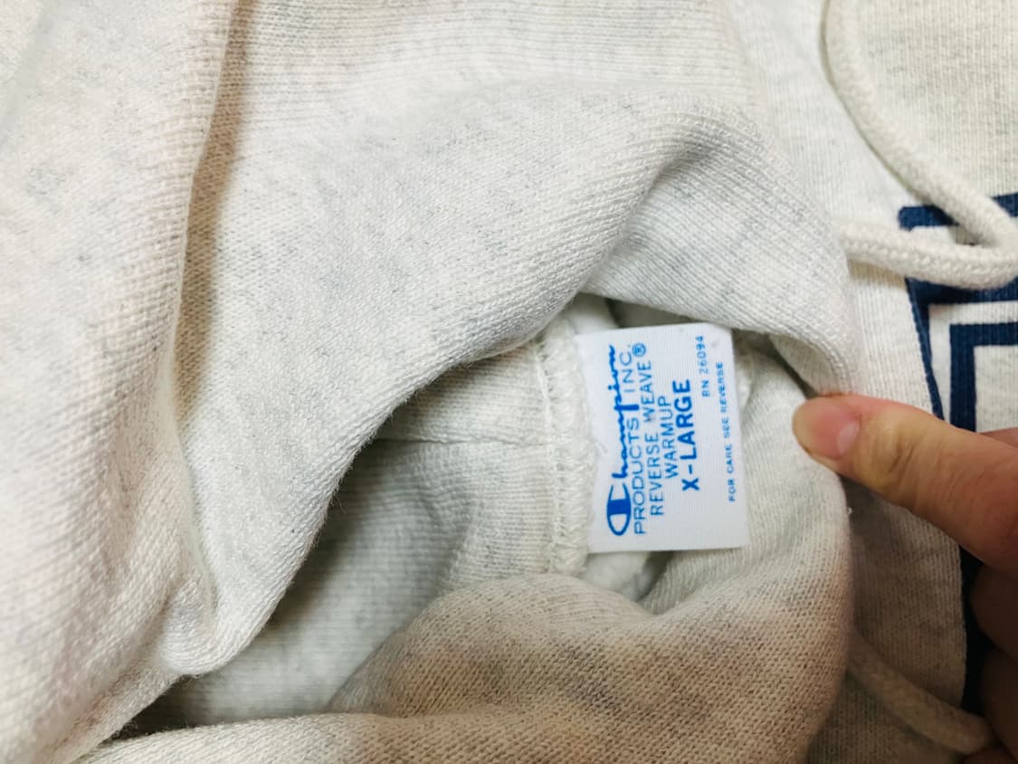 챔피온 오트밀 리버스 위브 후드티 XL 상품이미지3