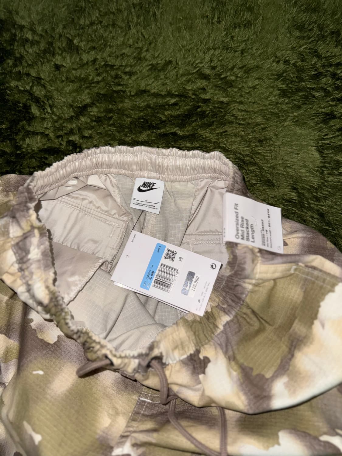 [M] 나이키 우먼즈 카모 립스탑 미드라이즈 카고 팬츠 상품이미지3