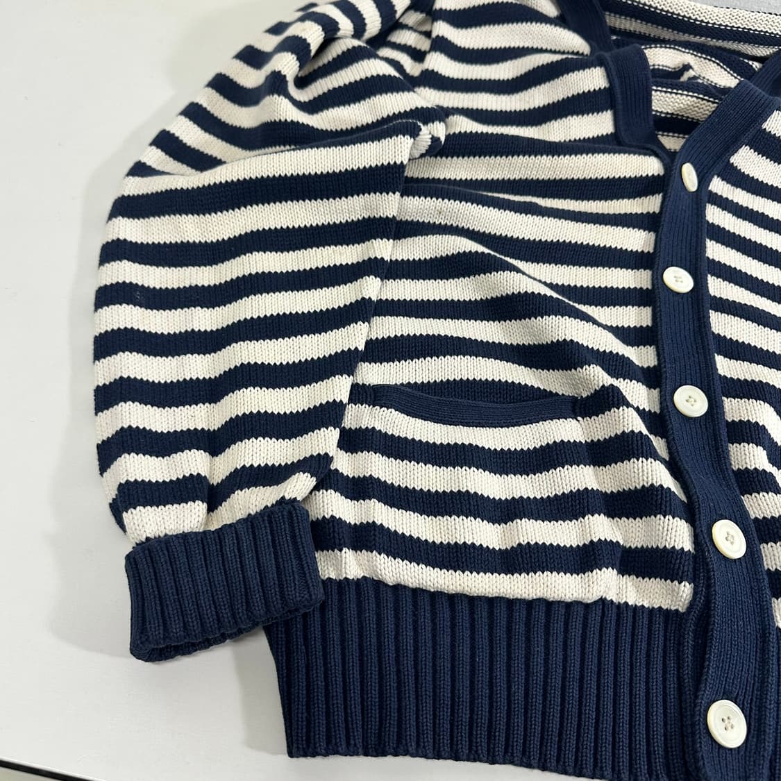 L-XL 폴로랄프로렌 남흰 루즈핏 면니트가디건 상품이미지3