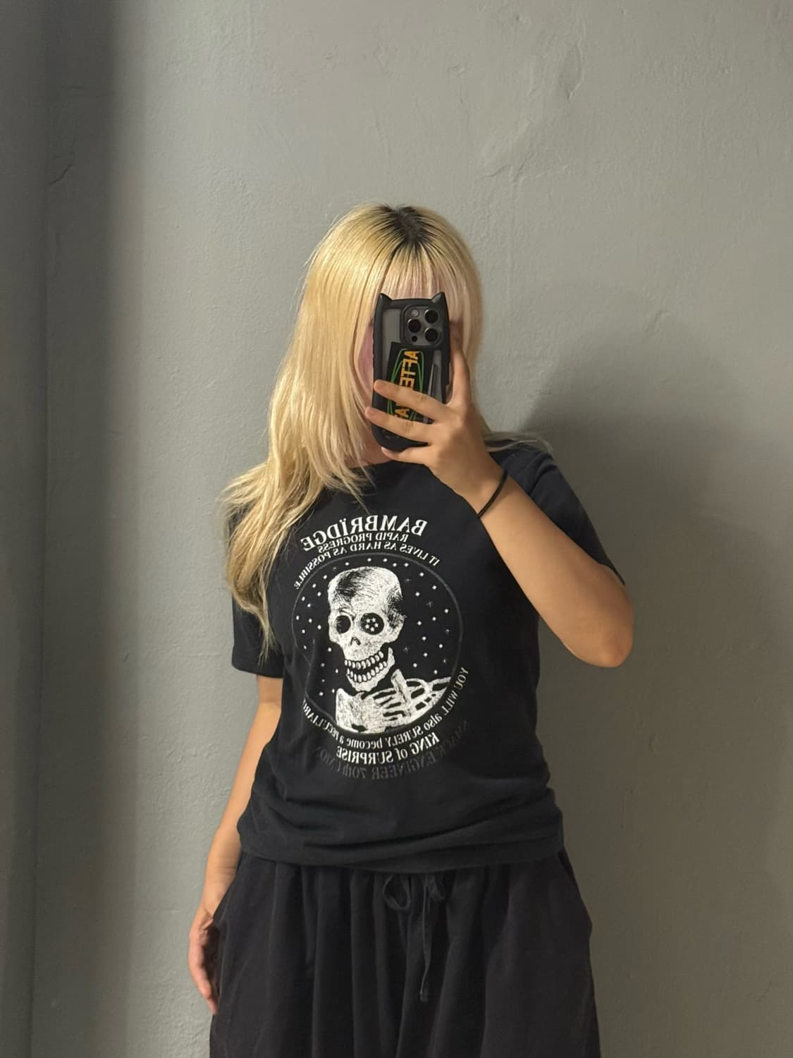 skull printing back lettering top 상품이미지2