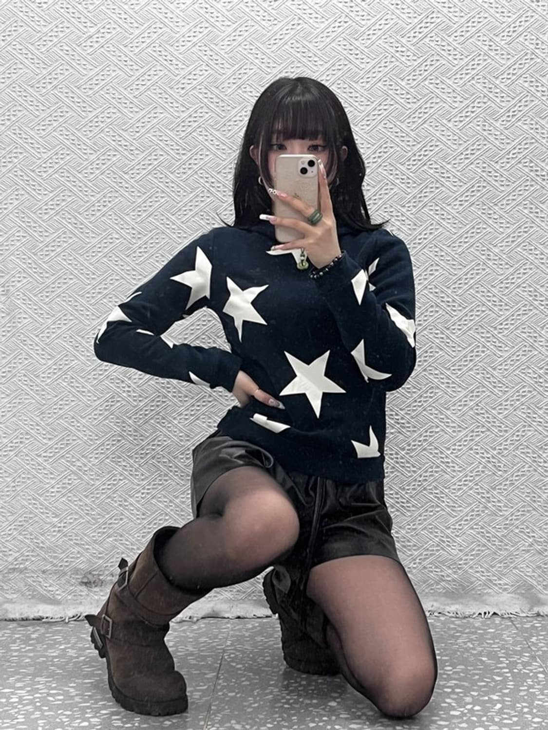 아디다스 스트릿 펑크 슈팅스타 도트 별 후드티 85 C11259 상품이미지1