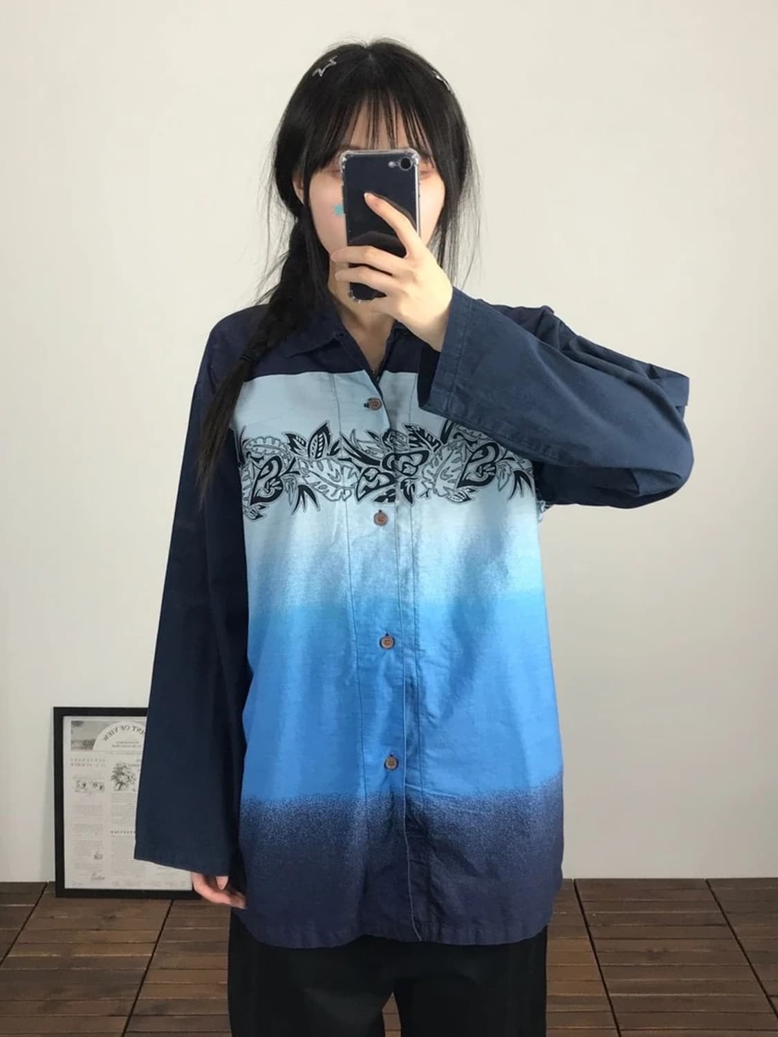 Budweiser Blue Tribal Shirt 상품이미지2