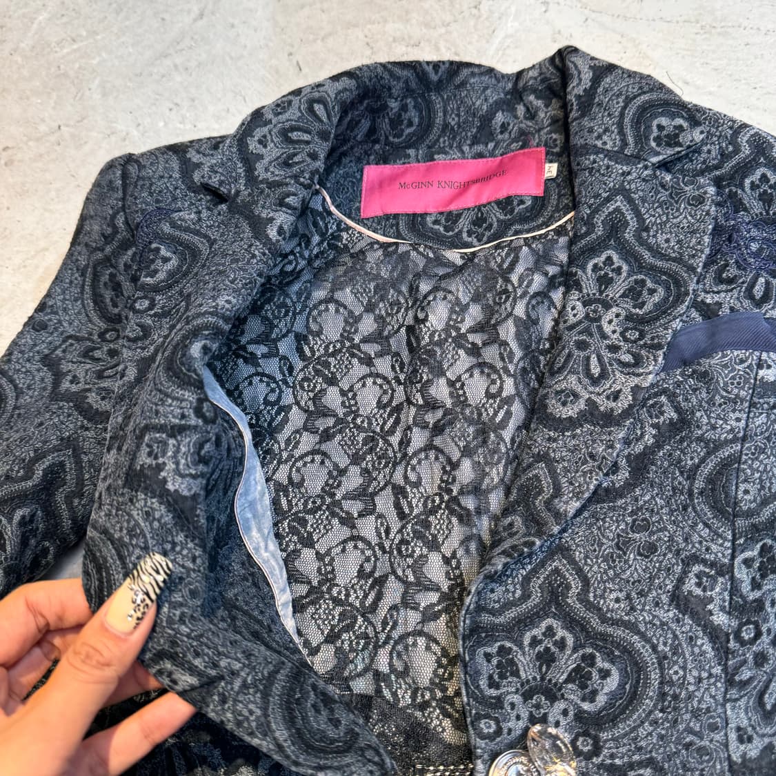 체인 버튼 패턴 블레이저 자켓 상품이미지9