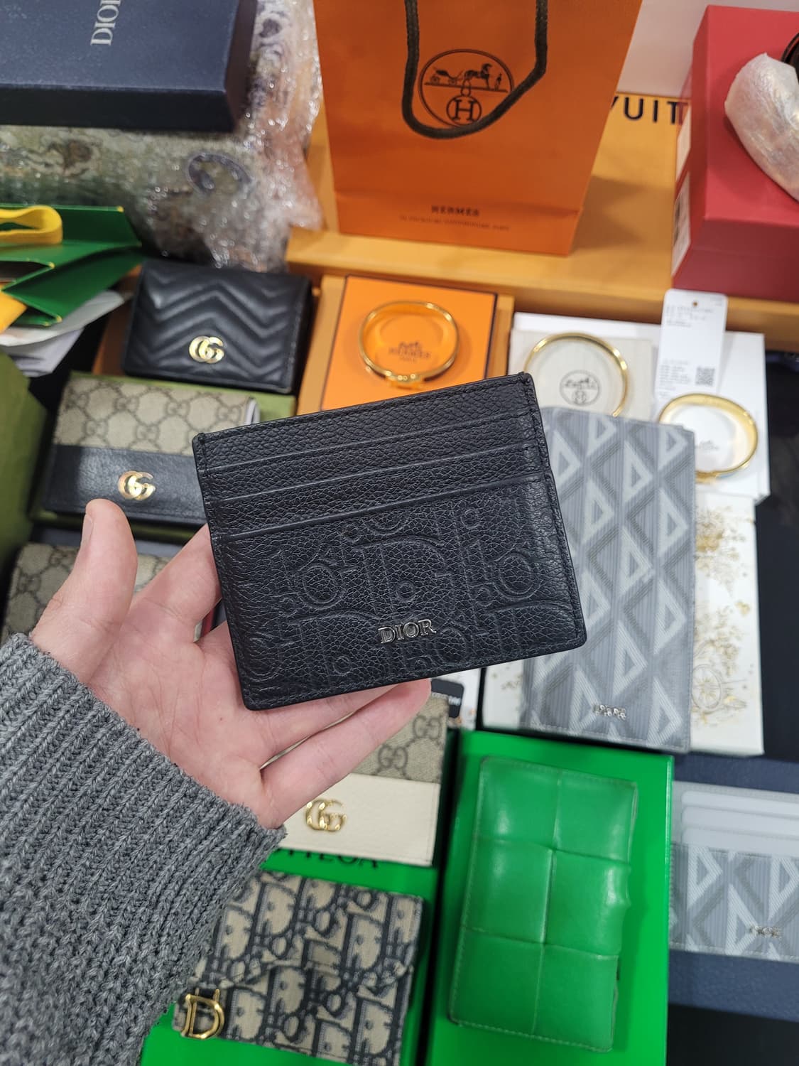 디올 그래비티 가죽 카드홀더 카드지삽 상품이미지1