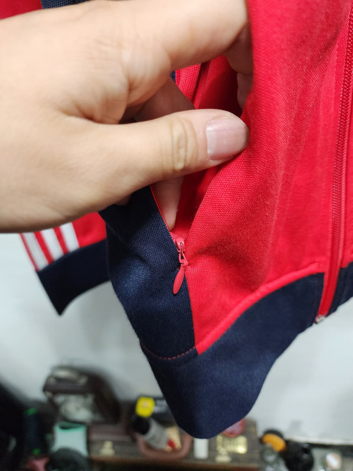 아디다스 유로파 투톤배색 삼선 트랙탑 상품이미지3