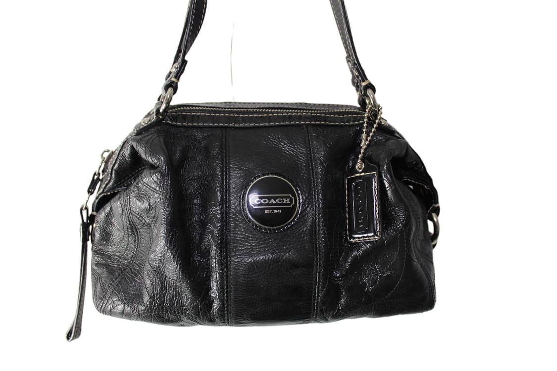 2000s Y2K COACH 코치 레더 토트백 상품이미지3