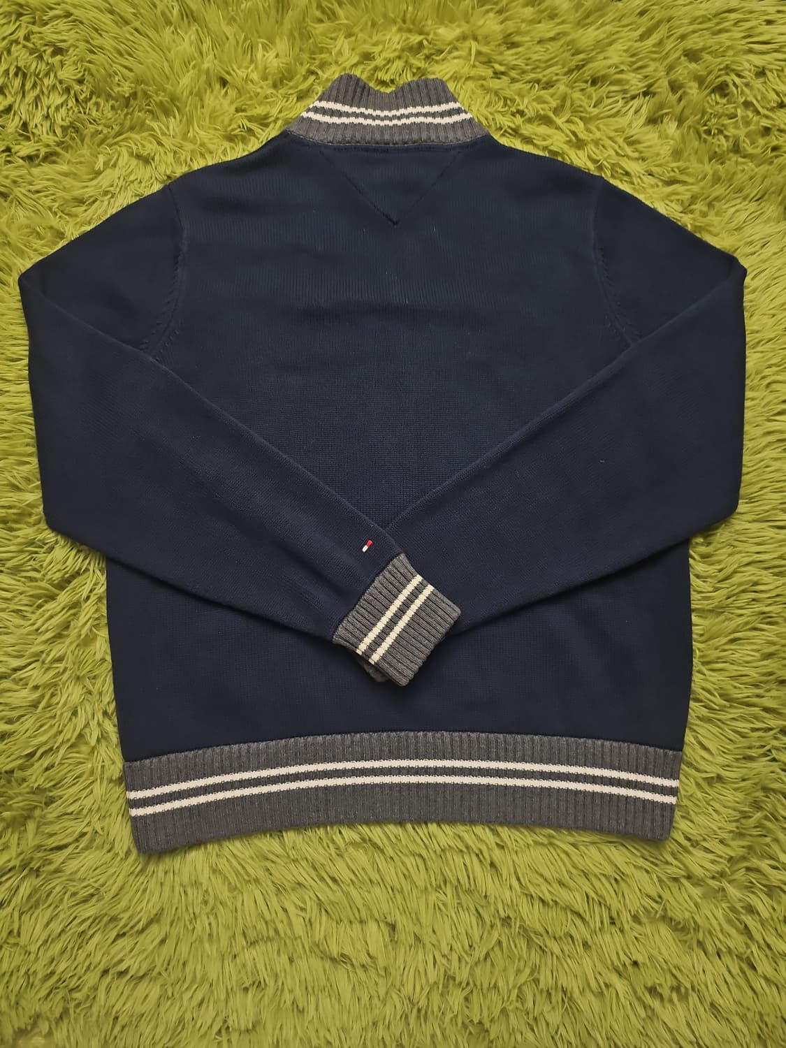 타미힐피거 빅로고 배색 집업 니트 상품이미지4