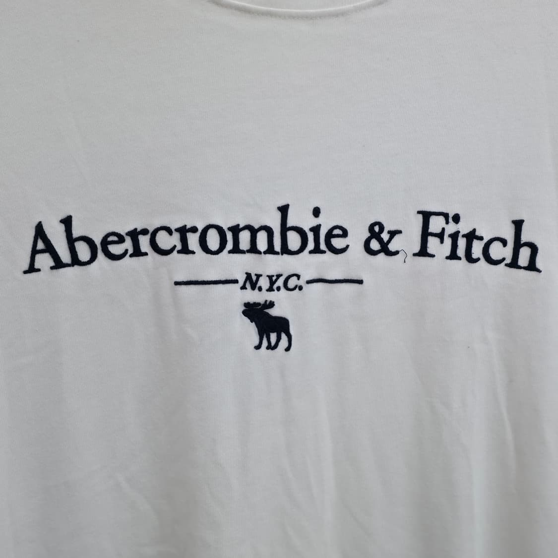 [L] 아베크롬비 화이트 반팔 티 상품이미지4