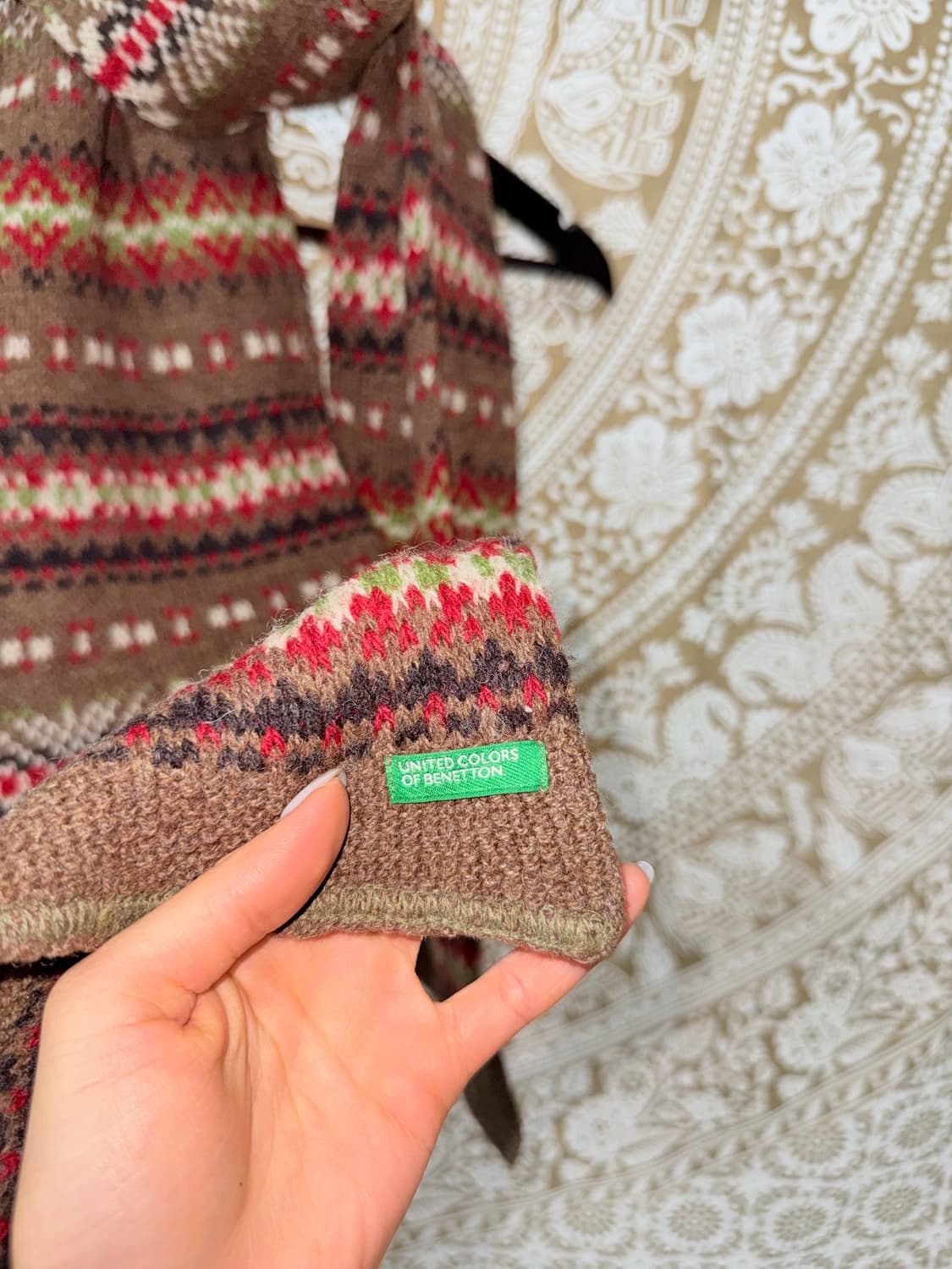 베네통 에스닉 니트 머플러 목도리  상품이미지4