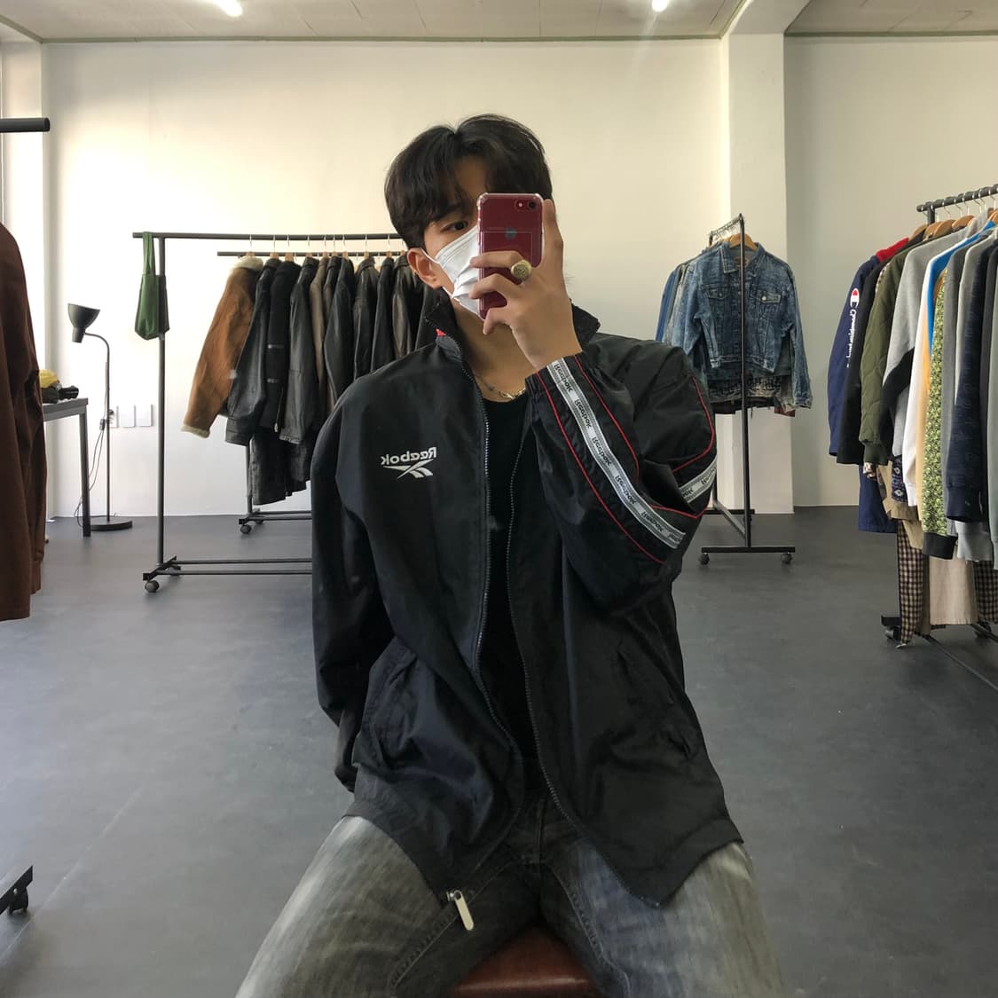 리복 올드스쿨 바람막이 자켓 상품이미지1