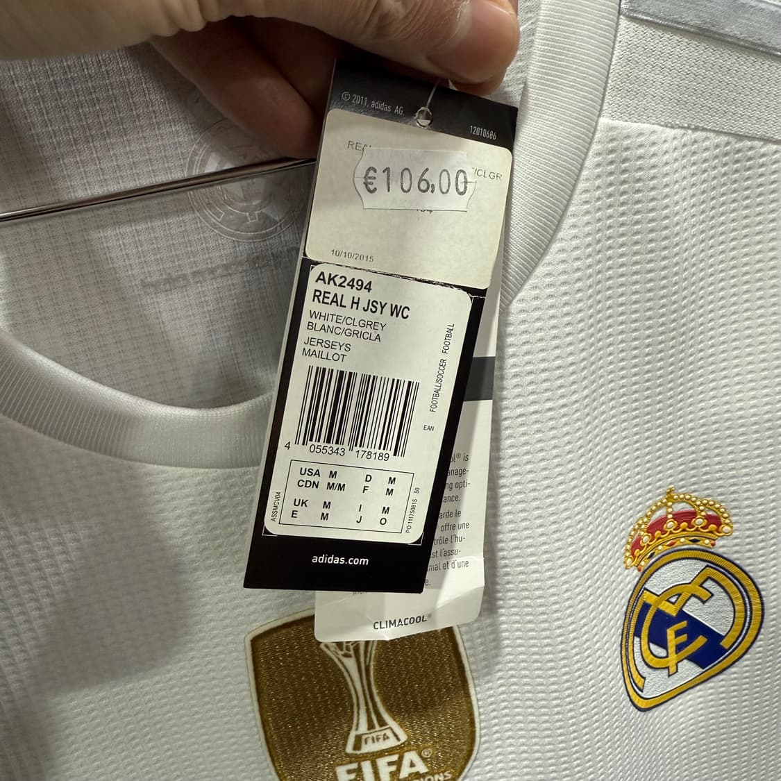 M 아디다스 레알마드리드 축구팀 7 호날두 마킹 유니폼 반팔 티셔츠 상품이미지8
