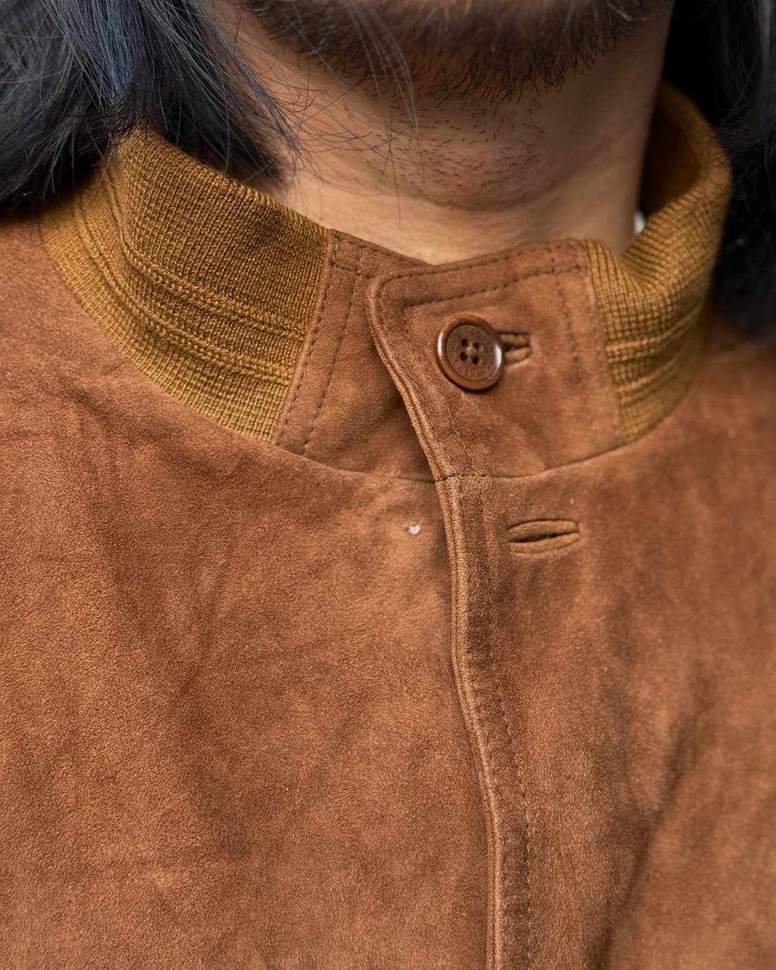 90-00‘s 브룩스브라더스 A-1 스웨이드 봄버자켓 XXL 상품이미지10