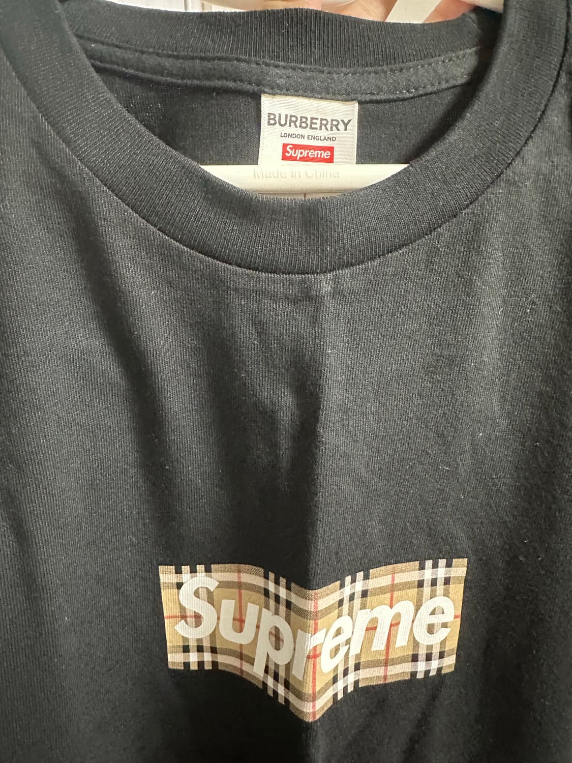 슈프림 버버리 박스로고 티셔츠 L 상품이미지2