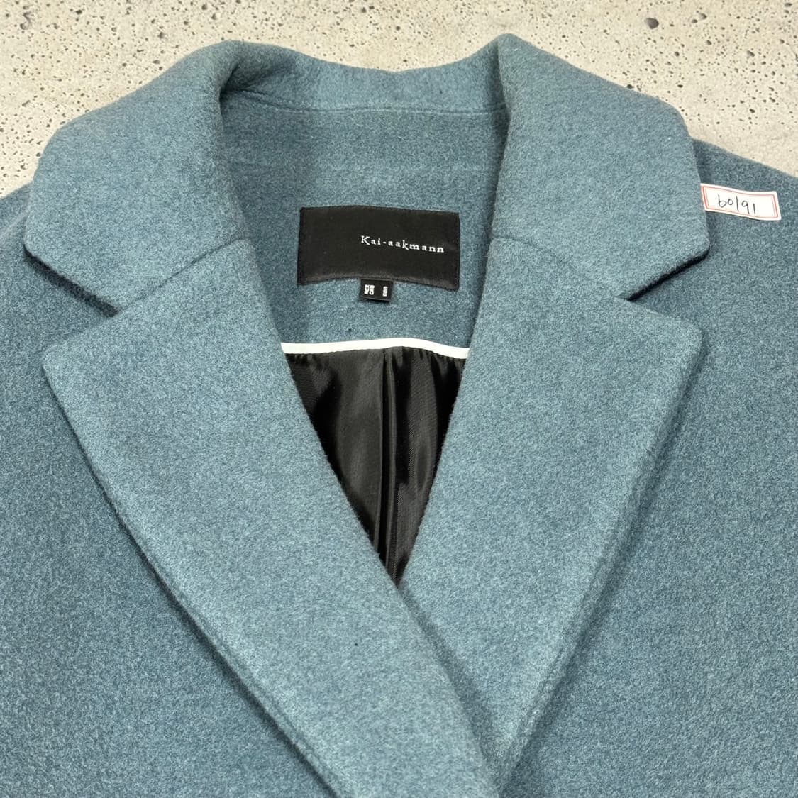 (바배) 카이아크만 울70 코쿤 코트(블루) 상품이미지3