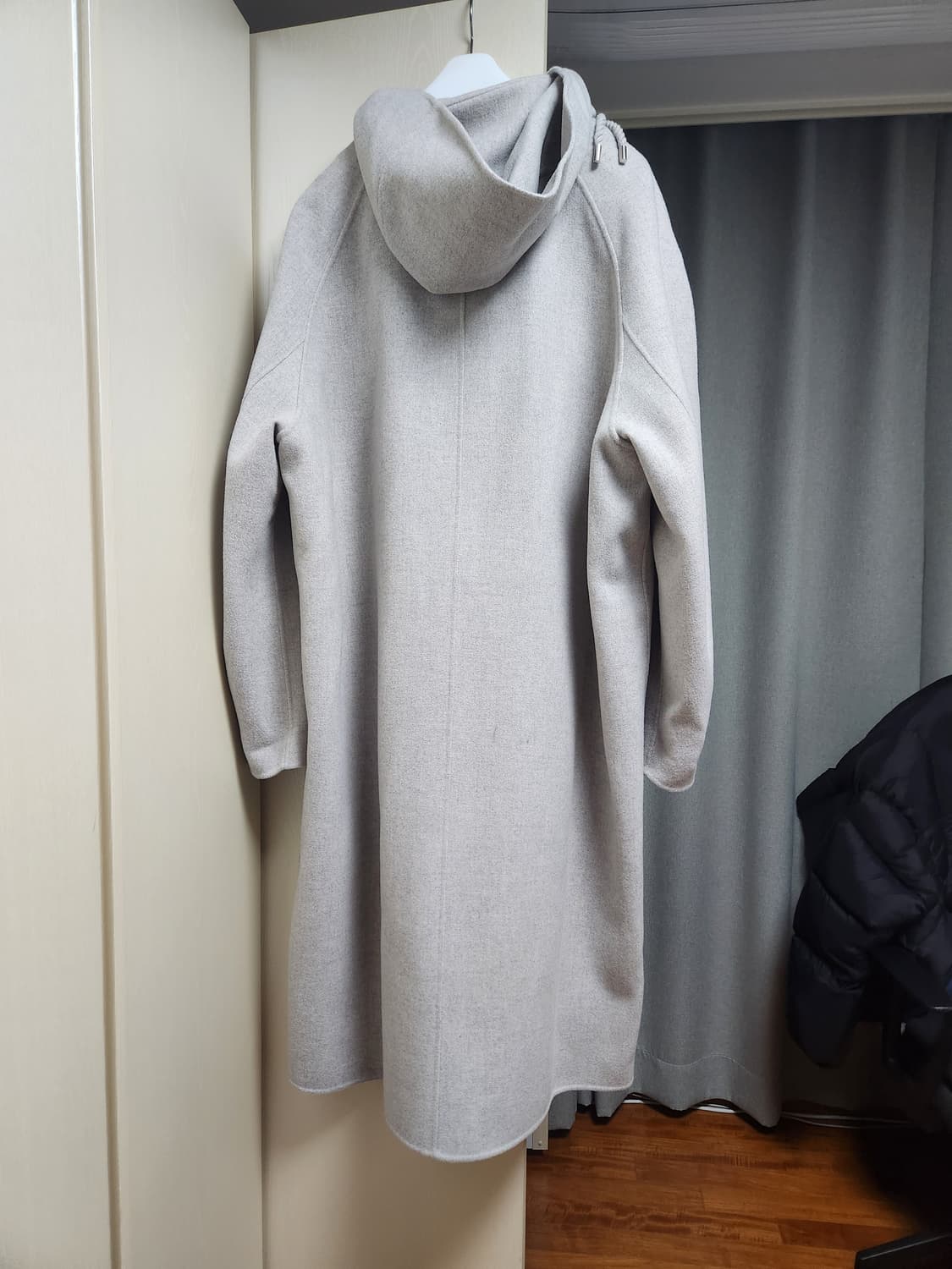 시스템옴므 멜란지 그레이 핸드메이드 후드 코트 상품이미지2