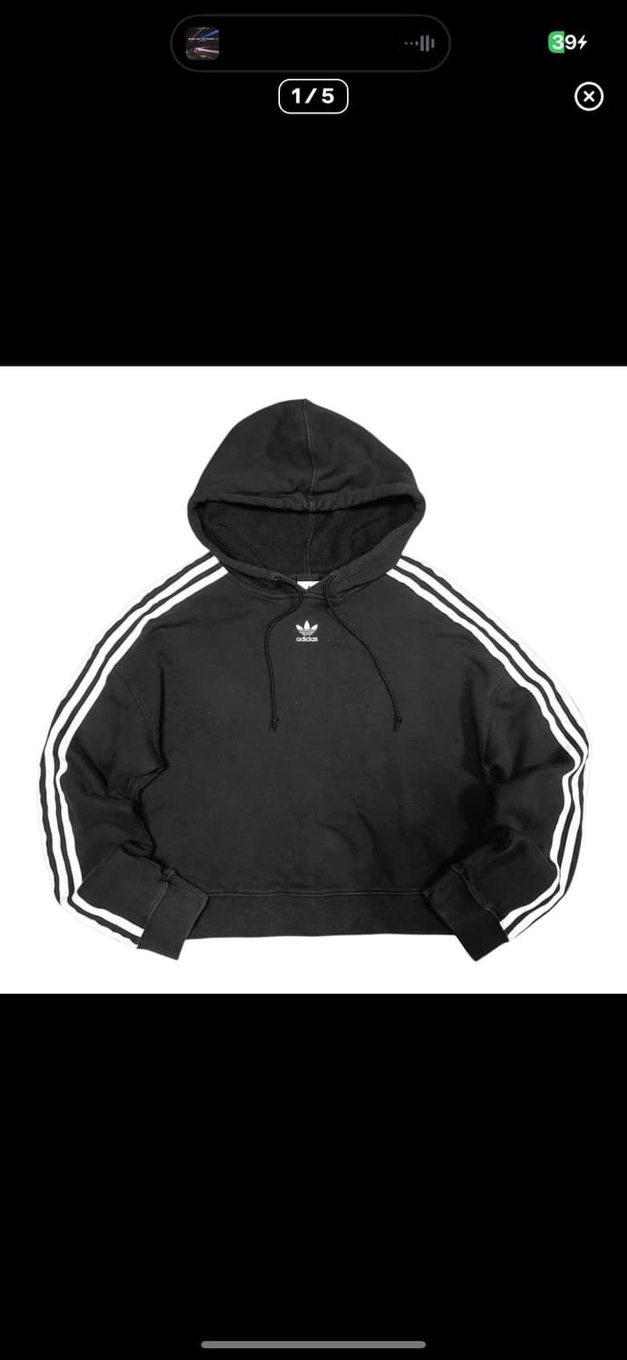  (바배) 아디다스 오리지널 크롭 후드티 상품이미지1