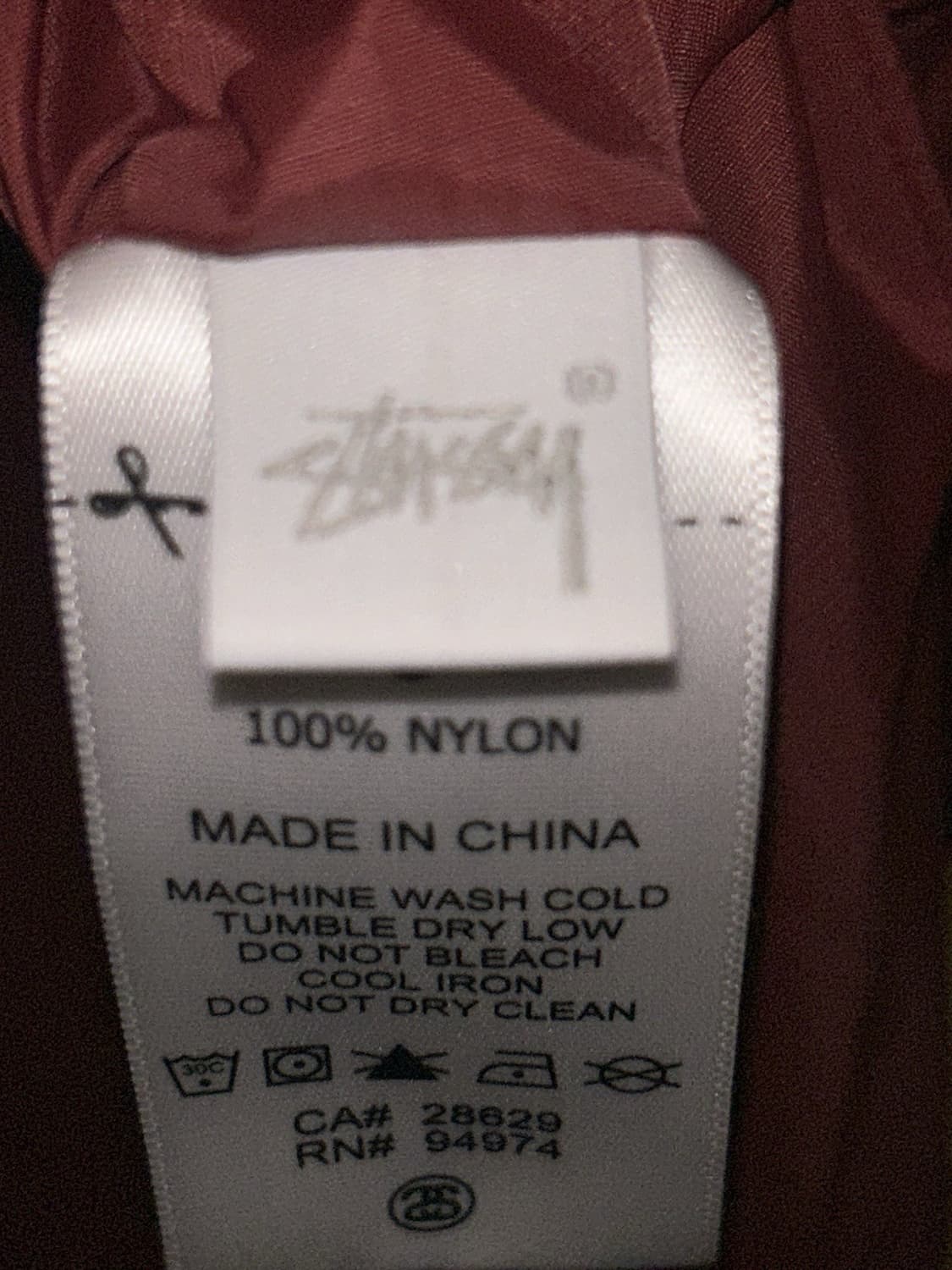 스투시 리버시블 나일론 패딩 자켓 버건디 상품이미지7