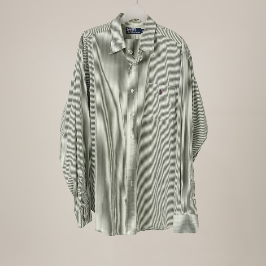 폴로 퍼플로고 그린 스트라이프 셔츠 상품이미지2