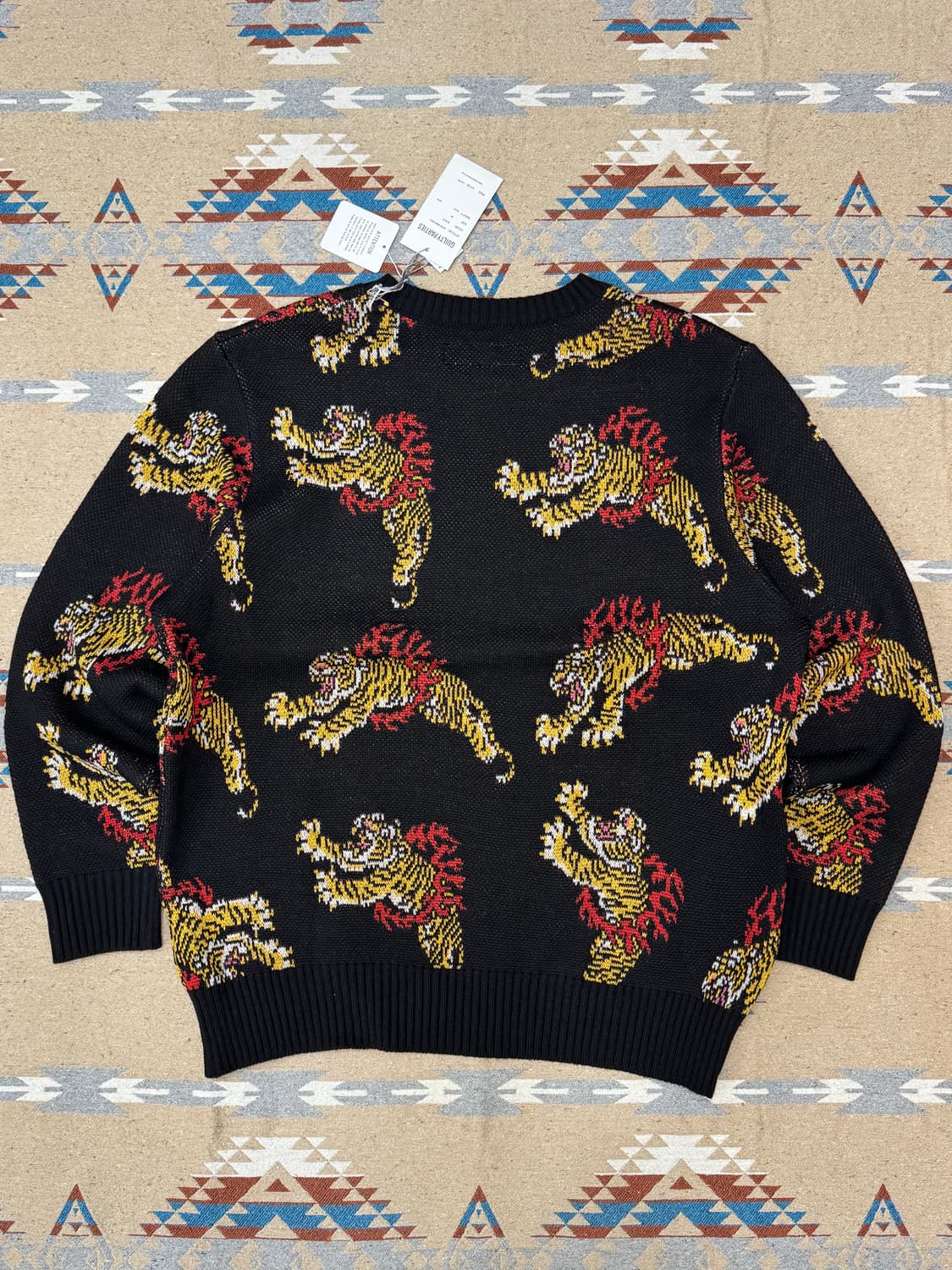 [M] 와코마리아 x 팀레히 자카드 울 니트 블랙 24FW 상품이미지6