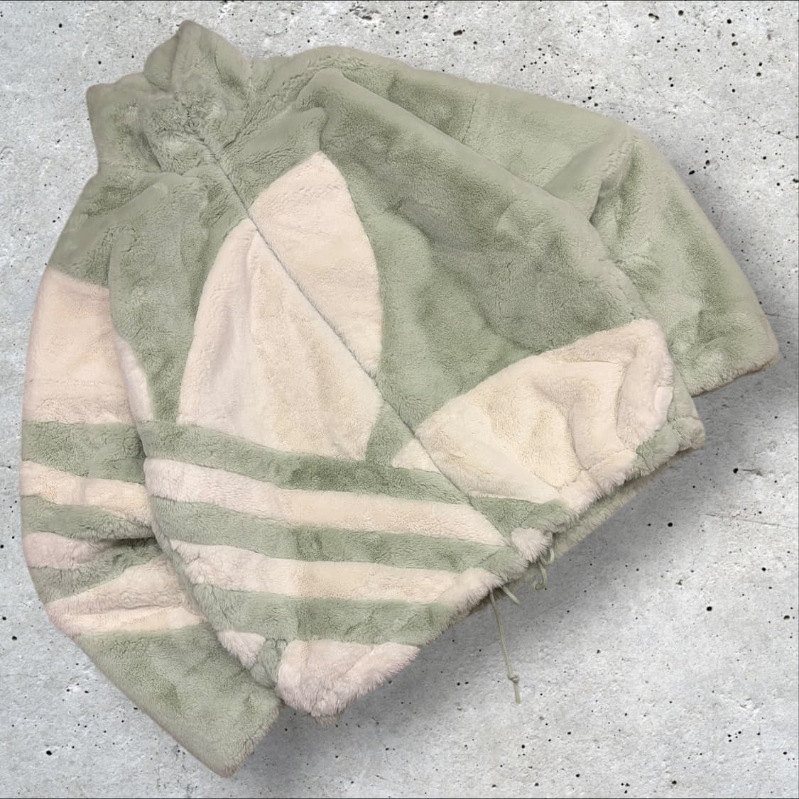 [2XL] 아디다스 빅로고 퍼 자켓 민트 화이트 B988 상품이미지1