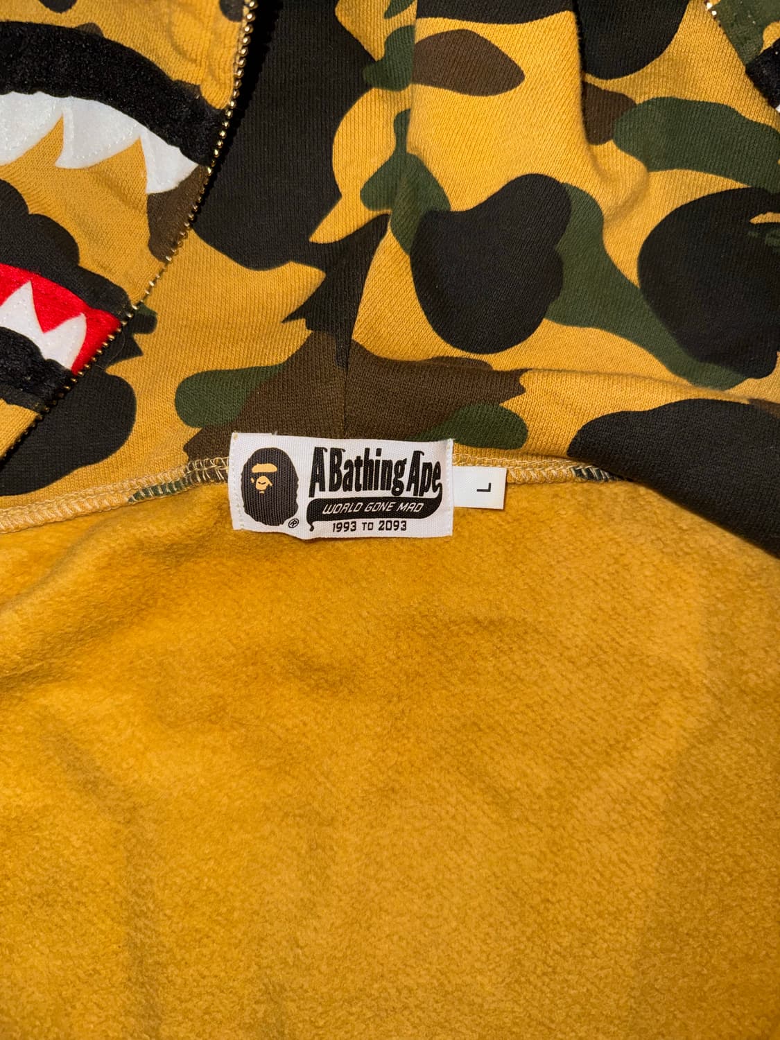 베이프 ponr 후드집업 황계 L 상품이미지6