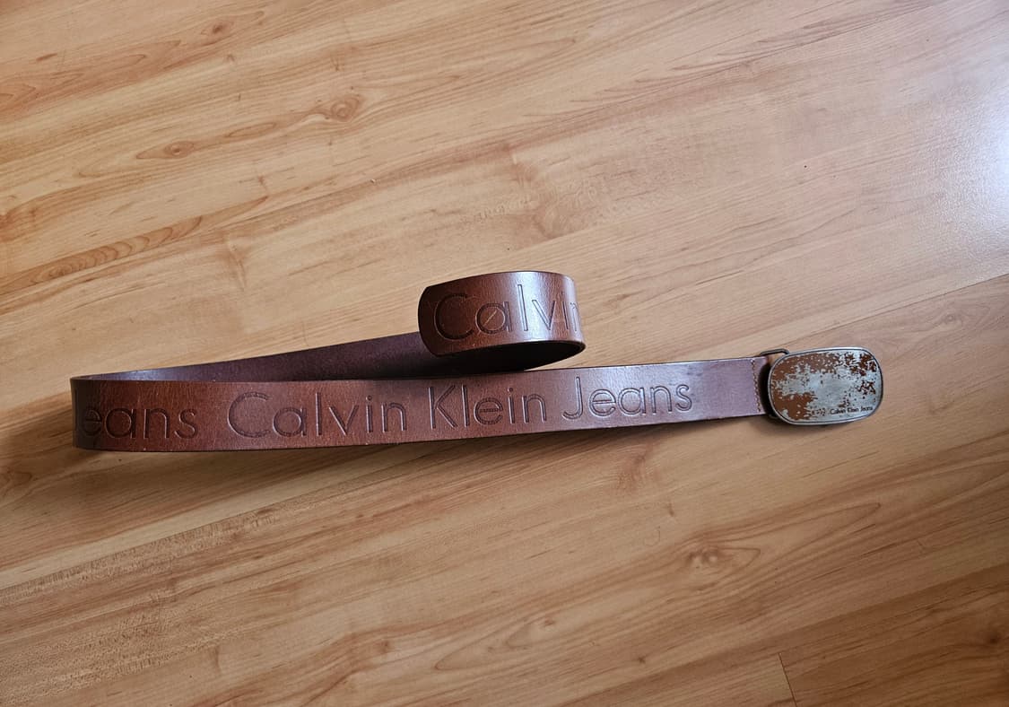 Calvin Klein Jeans 켈빈클라인 진스 브라운 가죽벨트 상품이미지3