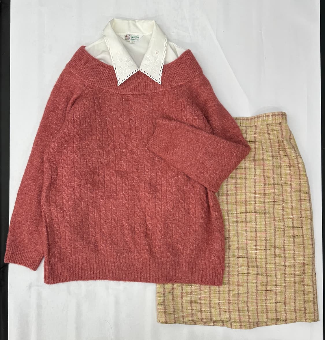 🍓하구미의 니트 코디세트🍓블라우스 러블리 그런지 에스닉 히피 일본 상품이미지2