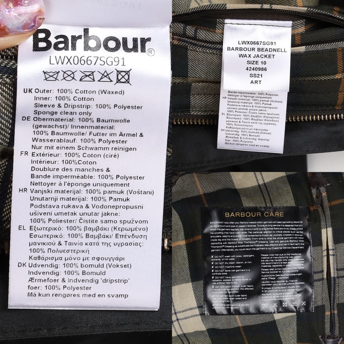 Barbour Beadnell Wax Jacket  상품이미지10