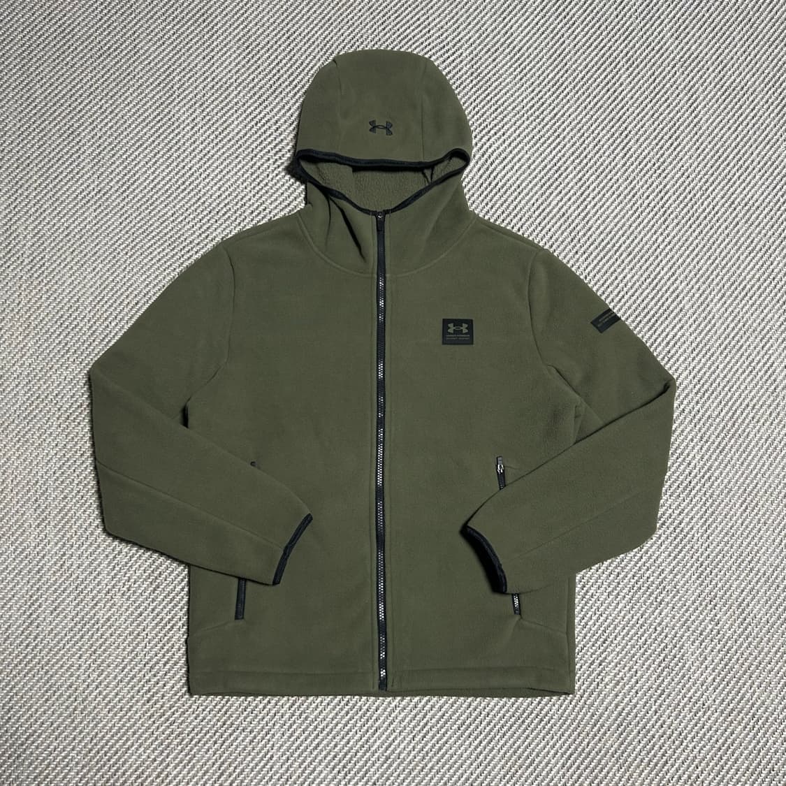 [M] Underarmour 언더아머 카키 후리스 집업 자켓 상품이미지1