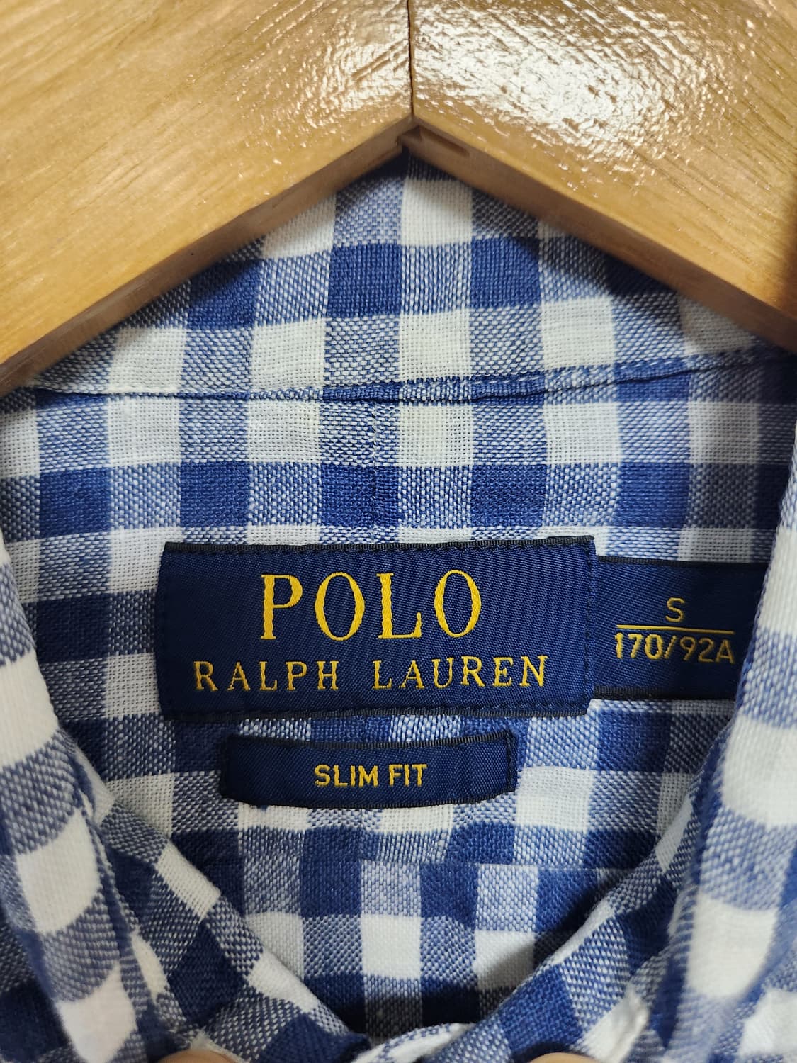 폴로Polo 체크 린넨 셔츠 S - S178 상품이미지6
