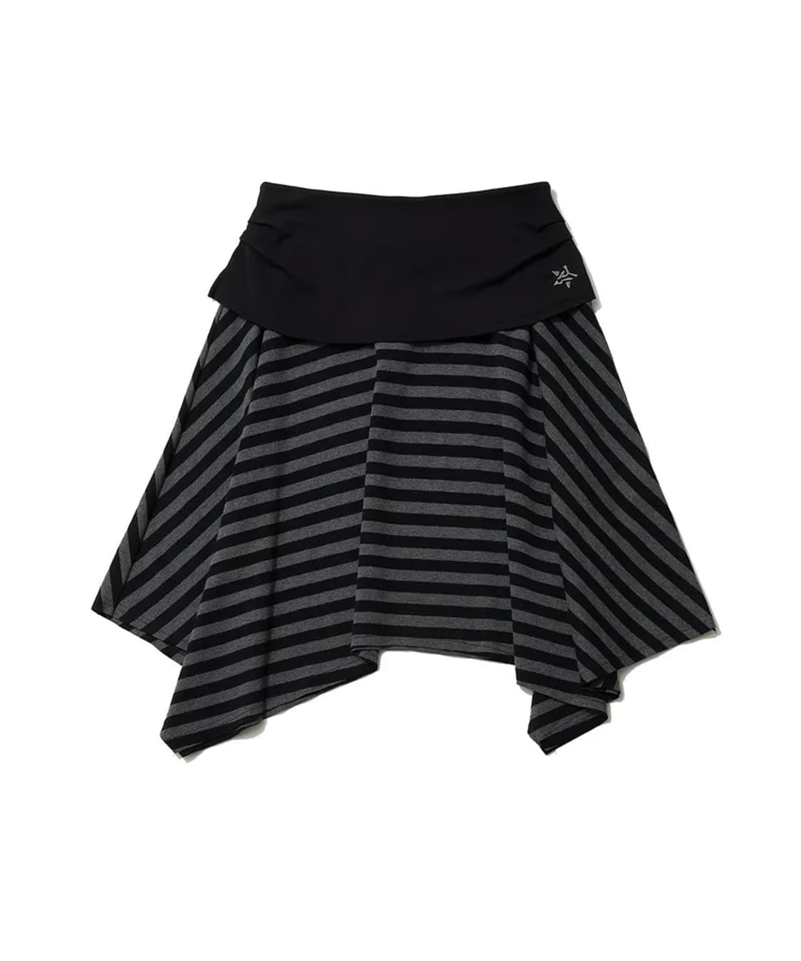 잇자바이브 STRIPE SYMBOL UNBALANCED SKIRT 상품이미지3