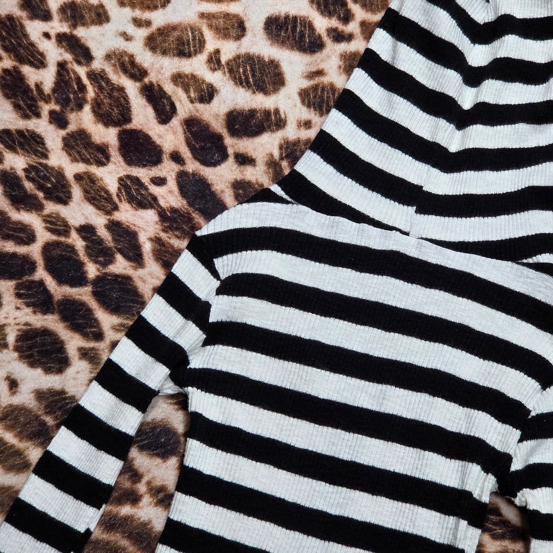 골지 스트라이프 레이어드 니트 후드집업 상품이미지6