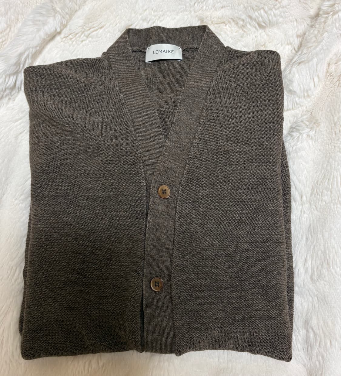 르메르 메리노 블렌드 가디건 모스 그린 멜란지 / M 상품이미지3