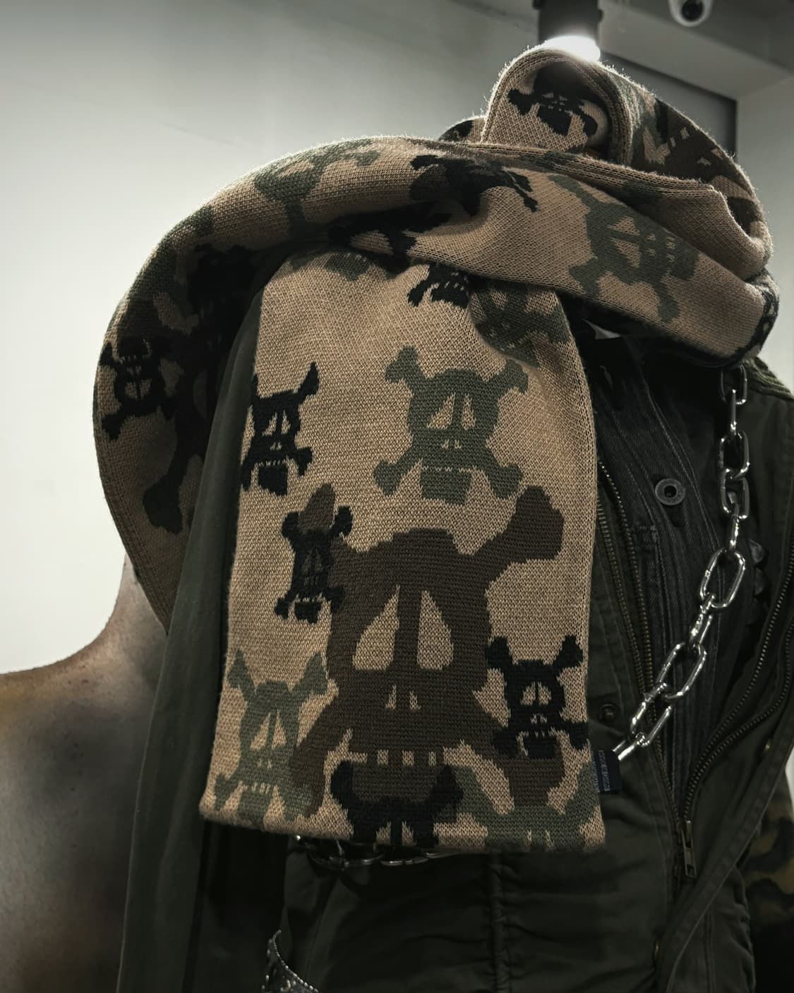 스투시 카모플라쥬 스컬 패턴 머플러 상품이미지1