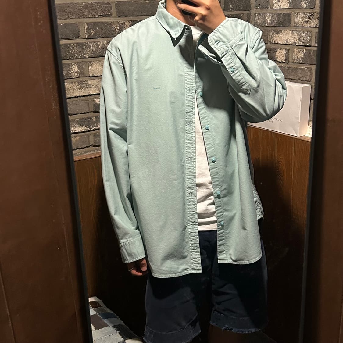 XL) 리바이스 민트 릴렉스핏 옥스포드 셔츠 상품이미지8
