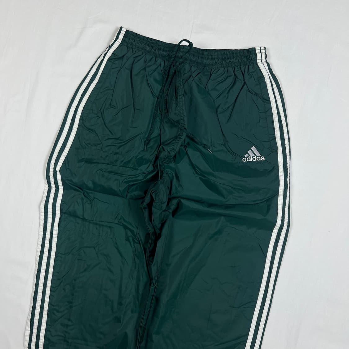 90‘s 아디다스 adidas 로고 나일론 윈드 밴딩 조거팬츠 상품이미지3