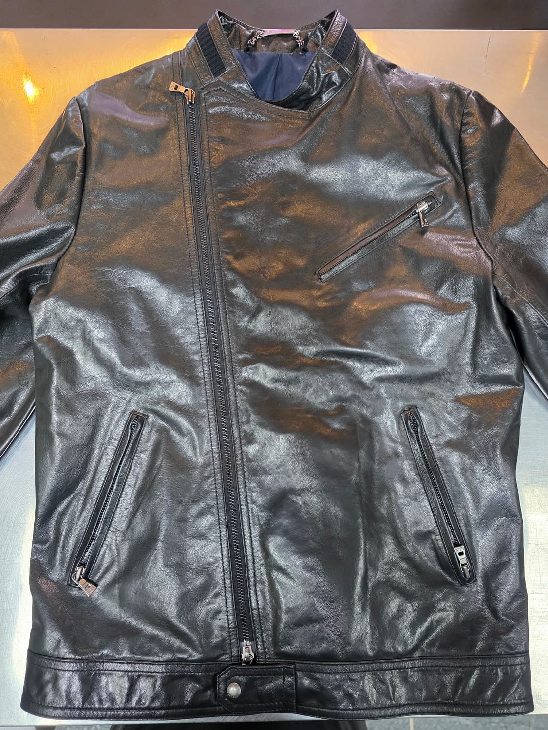 지오송지오 가죽더블 라이더자켓 L 상품이미지2