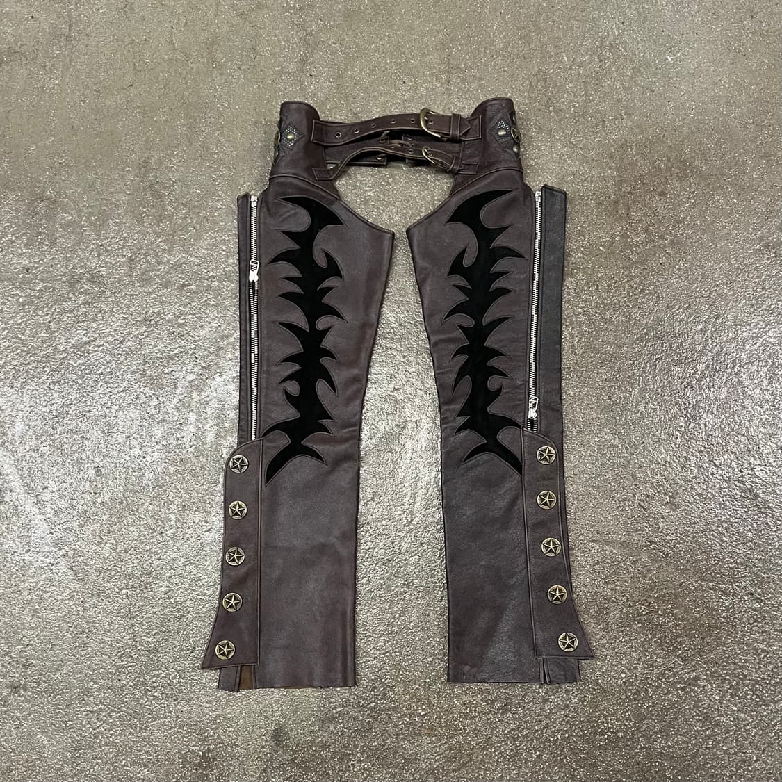 빈티지 카우보이 레더 챕스 (~30“) 상품이미지1