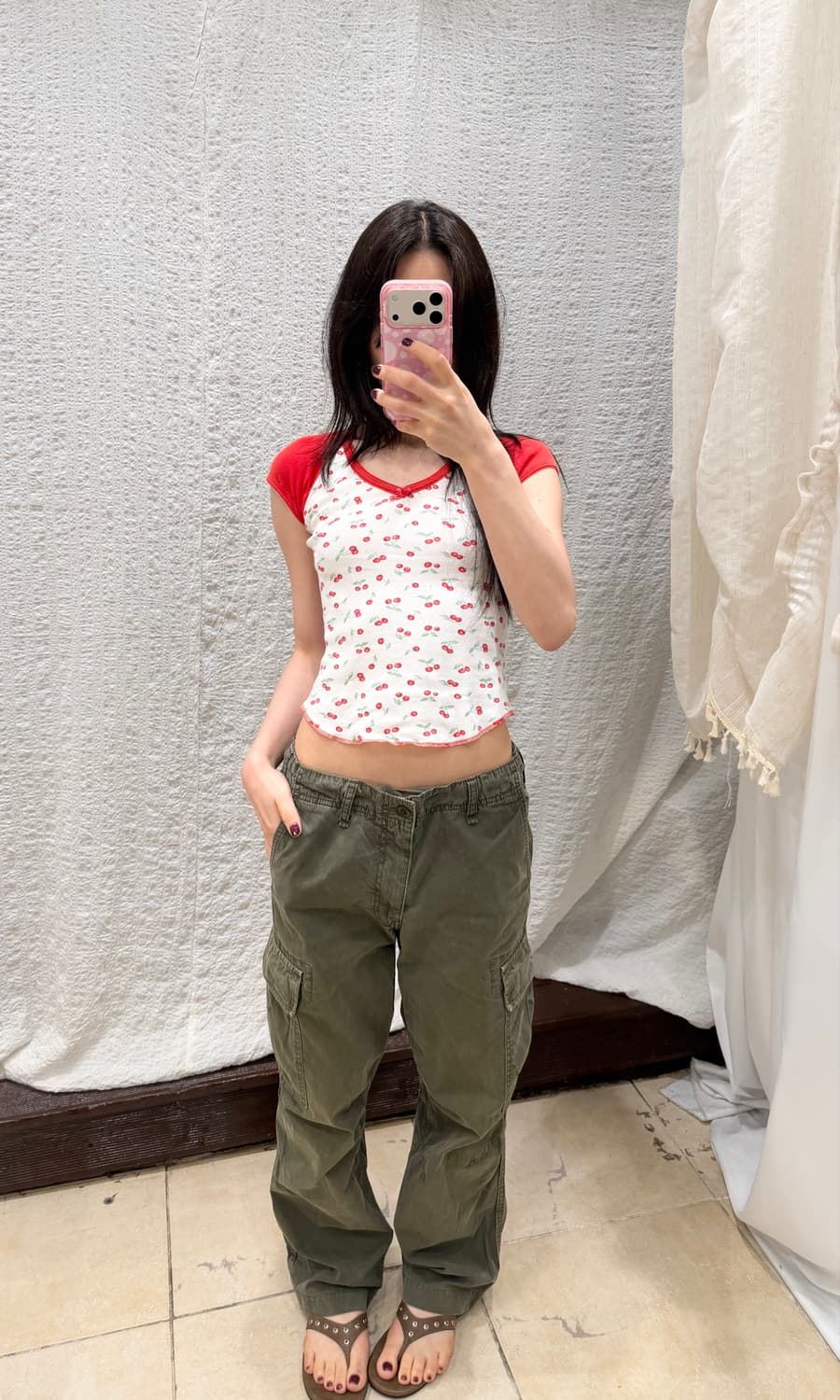 khaki cargo casual pants 상품이미지3