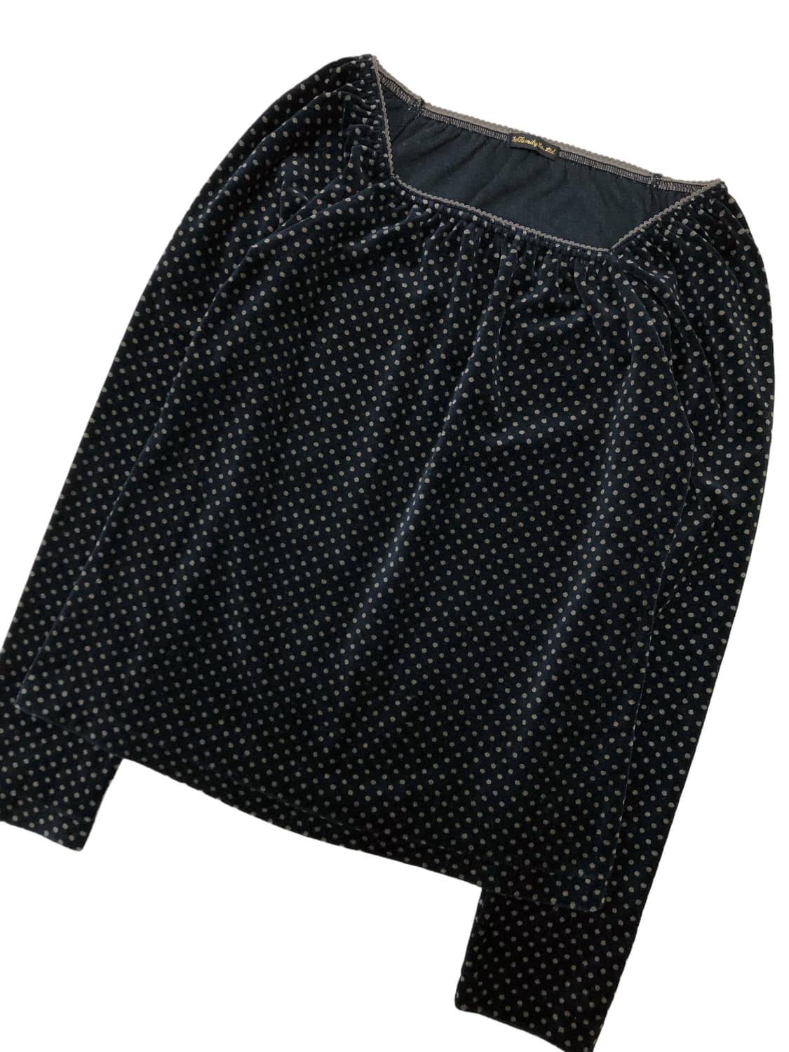 스퀘어 넥 도트 티셔츠 상품이미지9