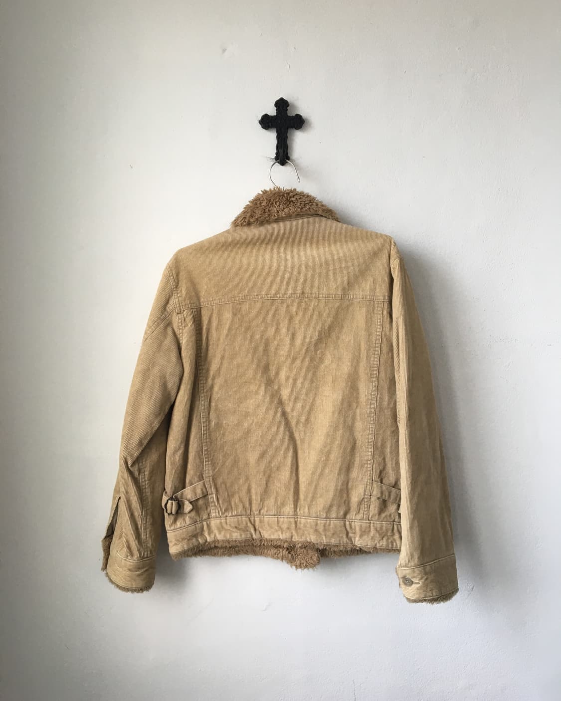 Fake fur collar corduroy jacket 상품이미지4