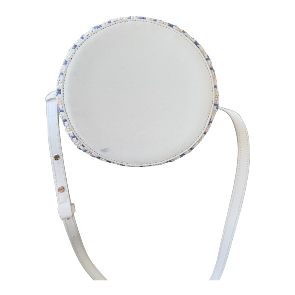 KUHO 버킷 크로스백 – 아이보리/블루 위빙 디자인 상품이미지4