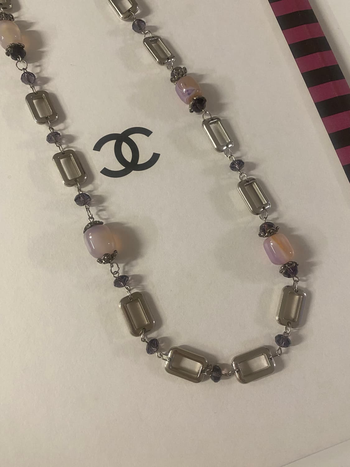 오팔 글라스 빈티지 네크리스 상품이미지2